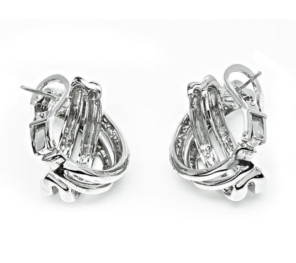 Estate 2.40ct Diamond Gold Earrings