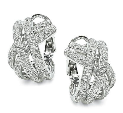 Estate 2.40ct Diamond Gold Earrings