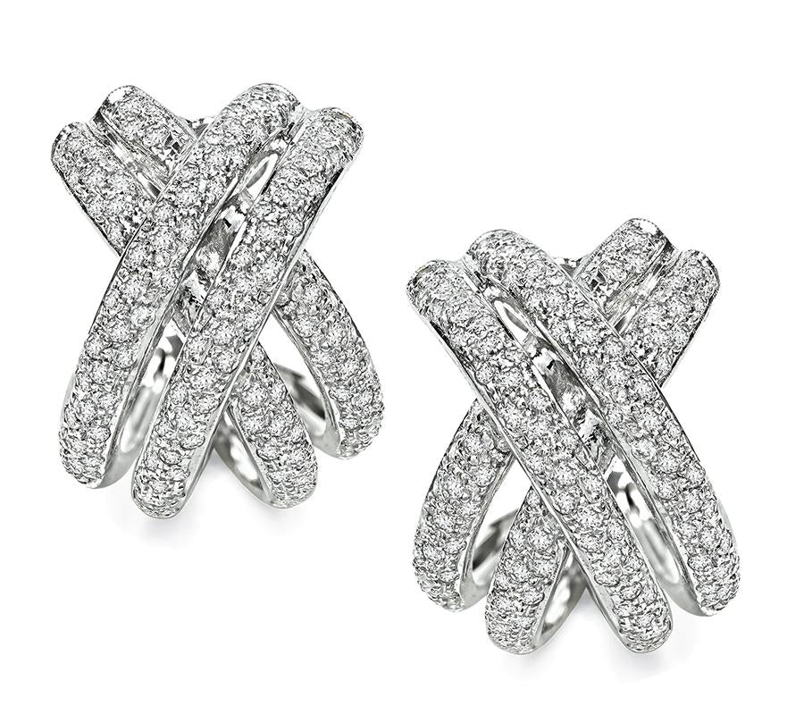 Estate 2.40ct Diamond Gold Earrings