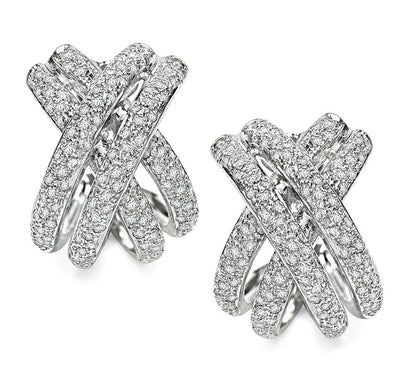 Estate 2.40ct Diamond Gold Earrings