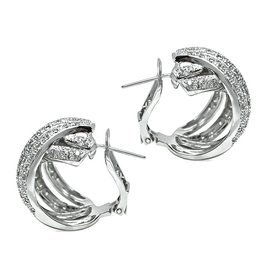 Estate 2.40ct Diamond Gold Earrings