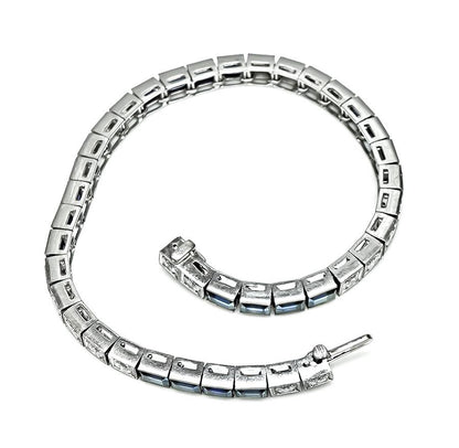 Estate 2.50ct Diamond Sapphire Line Bracelet