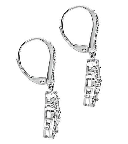 Estate 2.71ct Diamond Platinum Earrings