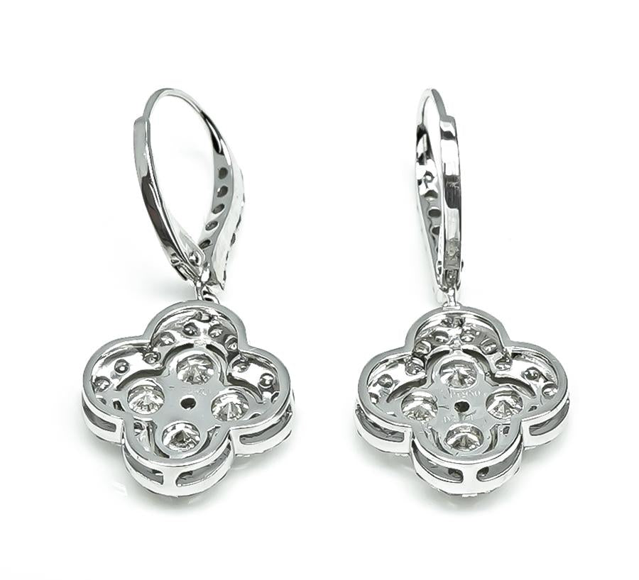 Estate 2.71ct Diamond Platinum Earrings