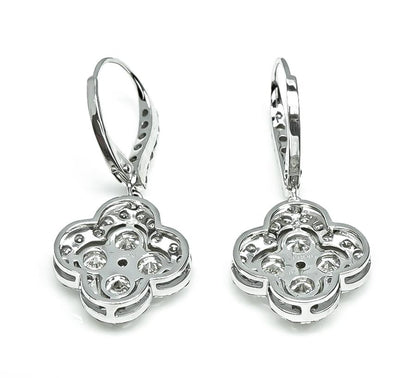 Estate 2.71ct Diamond Platinum Earrings