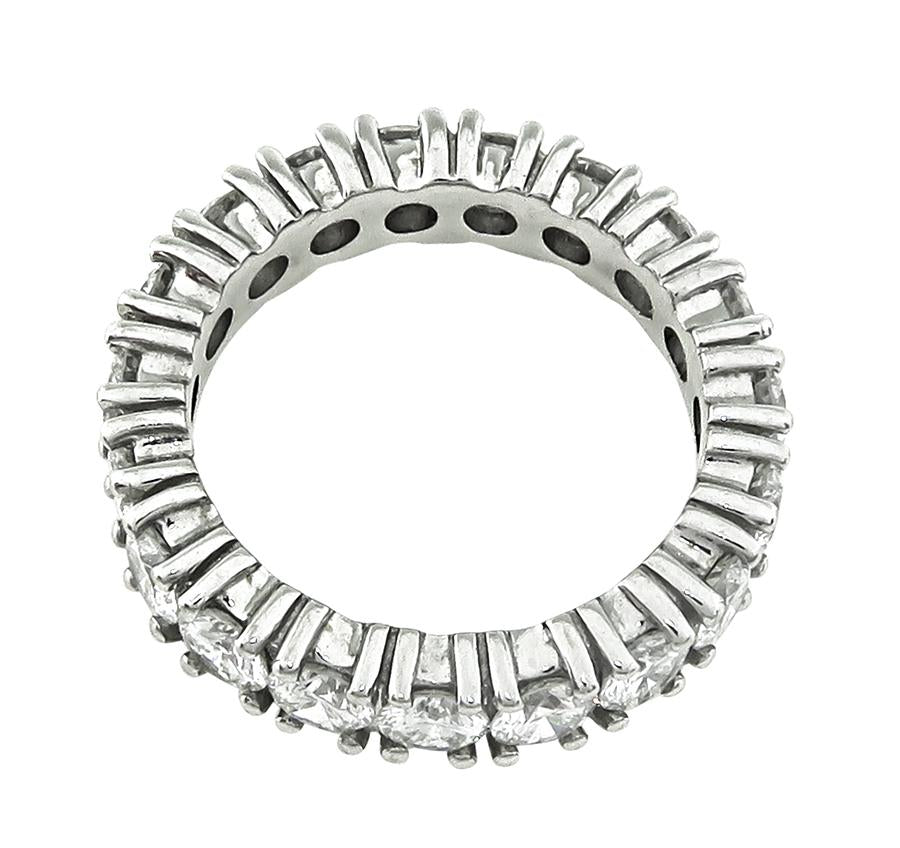 Estate 2.50ct Diamond 14k White Gold Eternity Wedding Band