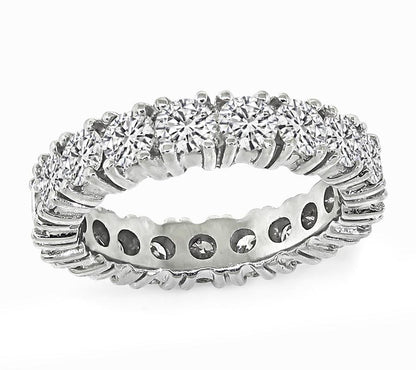 Estate 2.50ct Diamond 14k White Gold Eternity Wedding Band