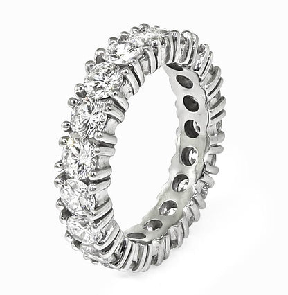 Estate 2.50ct Diamond 14k White Gold Eternity Wedding Band
