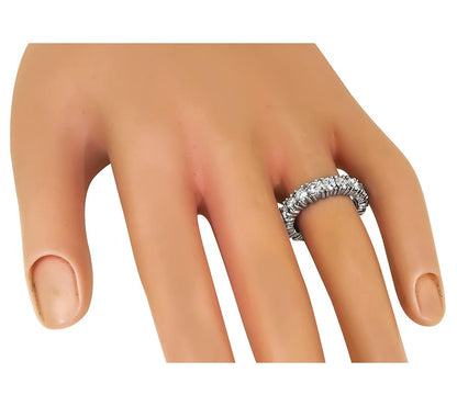 Estate 2.50ct Diamond 14k White Gold Eternity Wedding Band