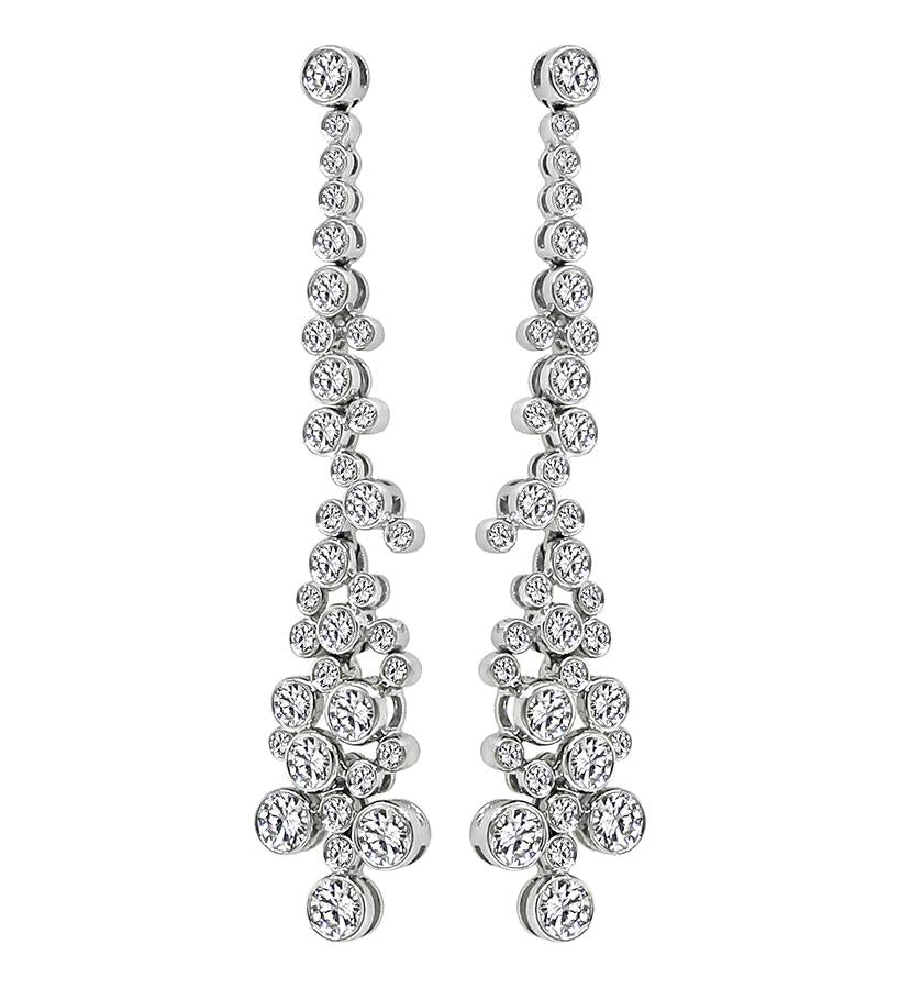 2.78ct Diamond Platinum Chandelier Earrings
