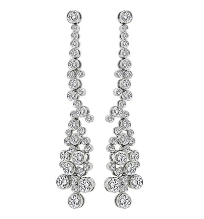 2.78ct Diamond Platinum Chandelier Earrings
