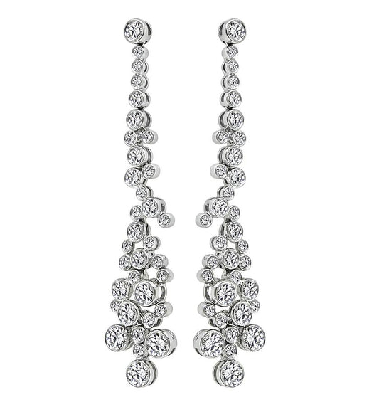 2.78ct Diamond Platinum Chandelier Earrings