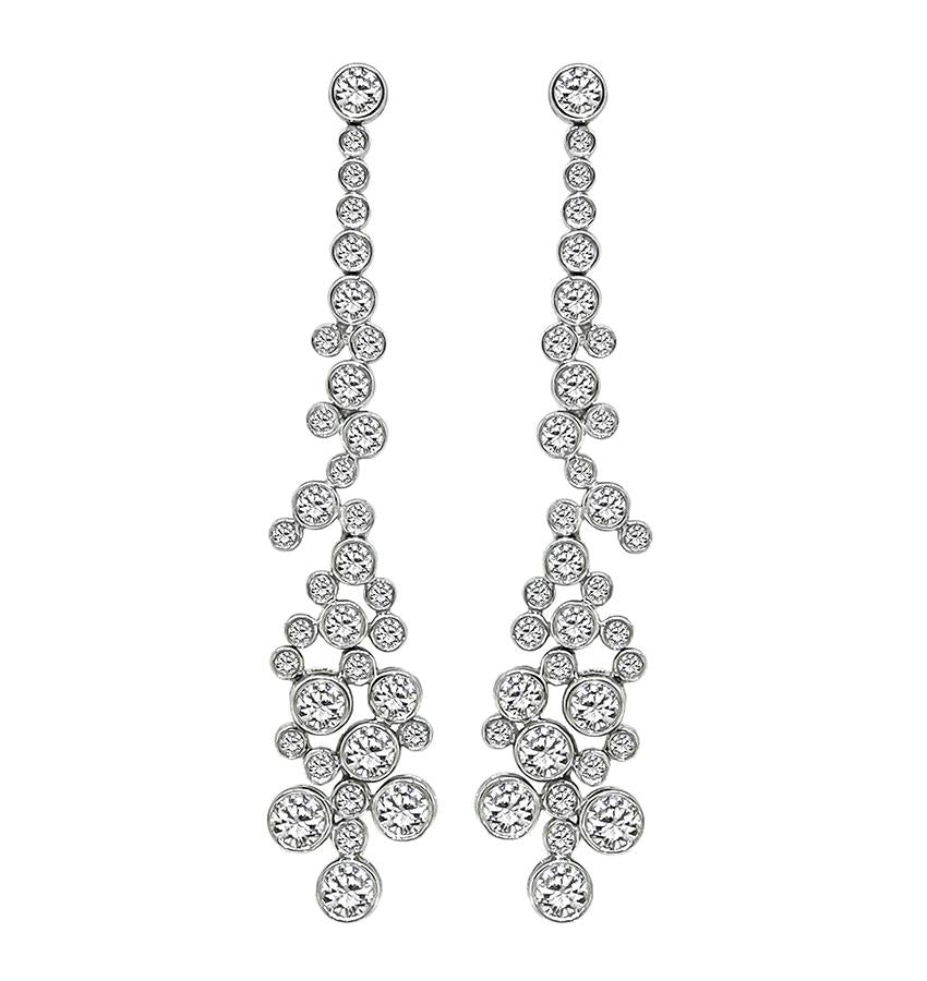 2.78ct Diamond Platinum Chandelier Earrings