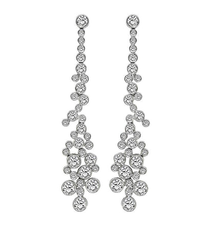 2.78ct Diamond Platinum Chandelier Earrings