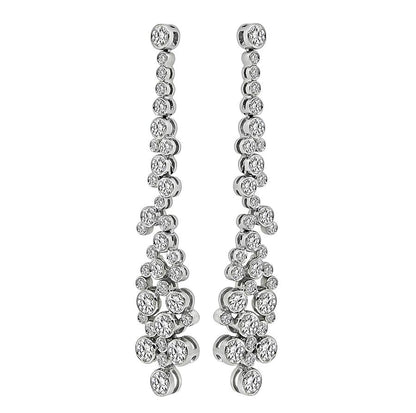 2.78ct Diamond Platinum Chandelier Earrings