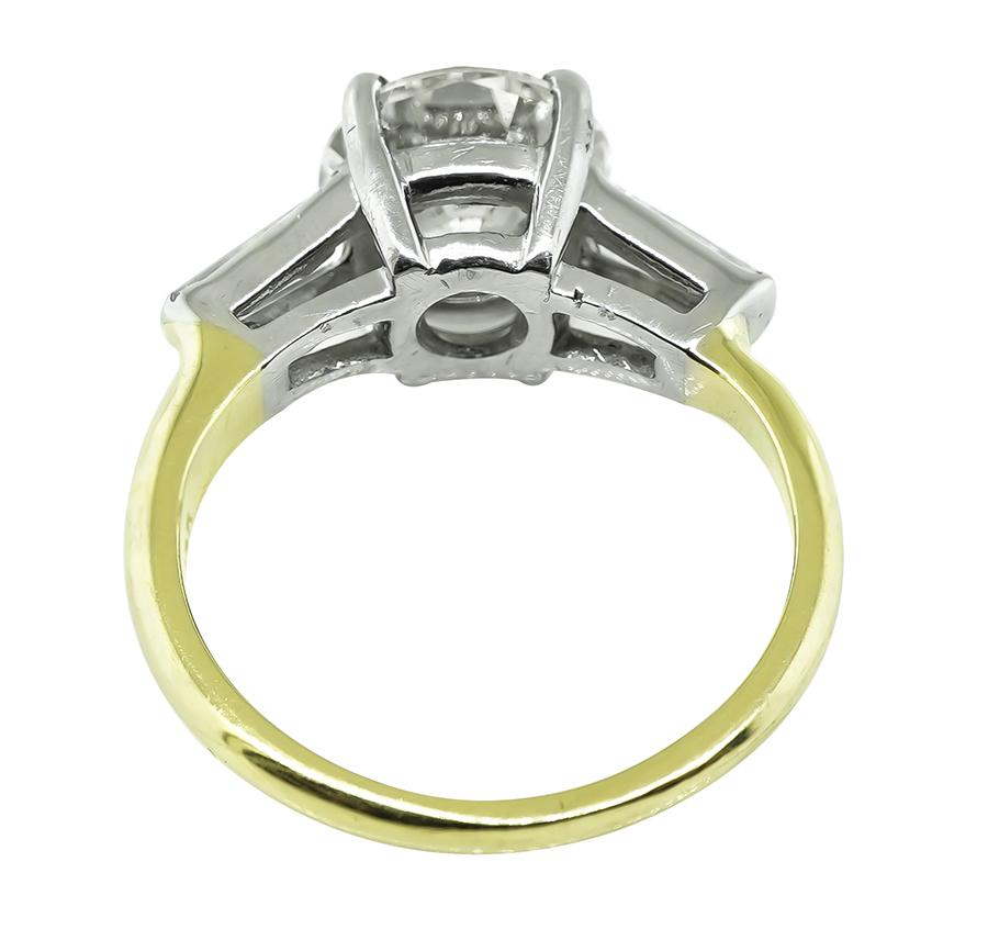 2.55ct Diamond Yellow and White Gold Engagement Ring