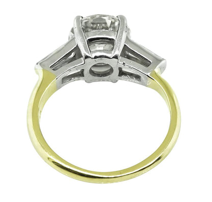 2.55ct Diamond Yellow and White Gold Engagement Ring