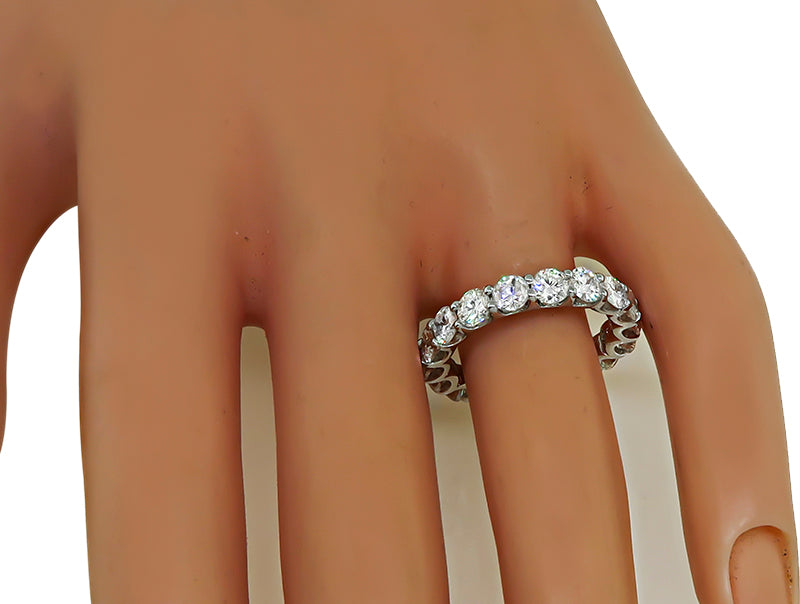 Estate 3.39ct Diamond Eternity Wedding Band