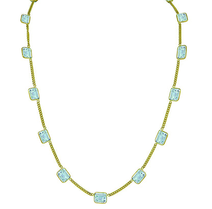 Estate 39.00ct Aquamarine Gold Necklace