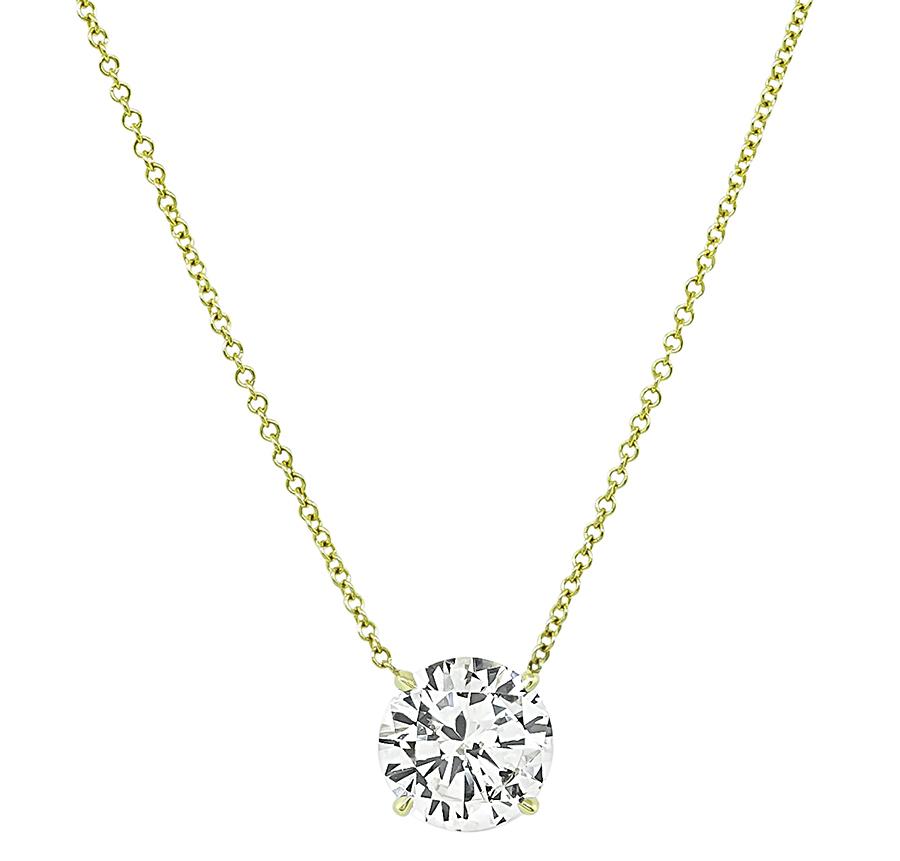 3.31ct Diamond Gold Pendant Necklace
