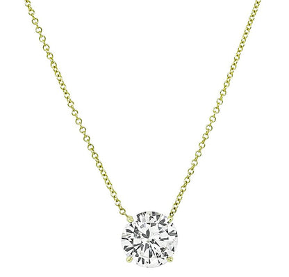 3.31ct Diamond Gold Pendant Necklace