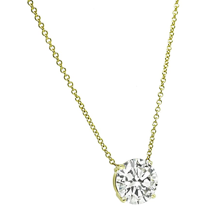 3.31ct Diamond Gold Pendant Necklace