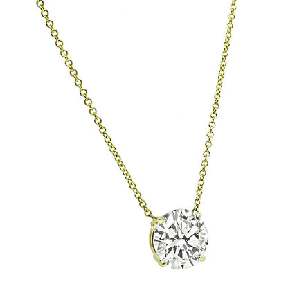 3.31ct Diamond Gold Pendant Necklace