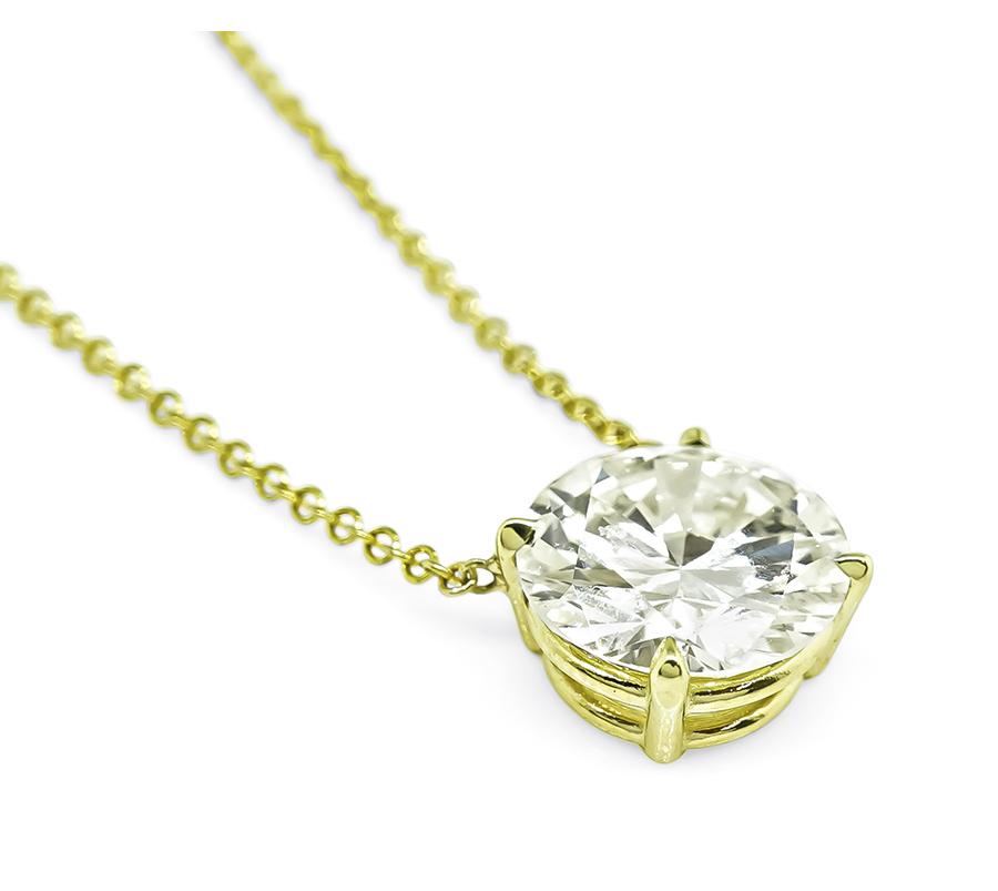 3.31ct Diamond Gold Pendant Necklace