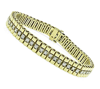 Estate 3.00ct Diamond Gold Bracelet