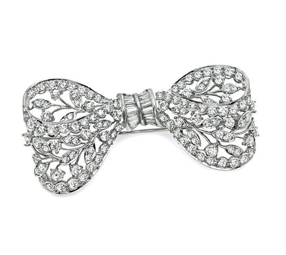 Estate 3.00ct Diamond Bow Pin