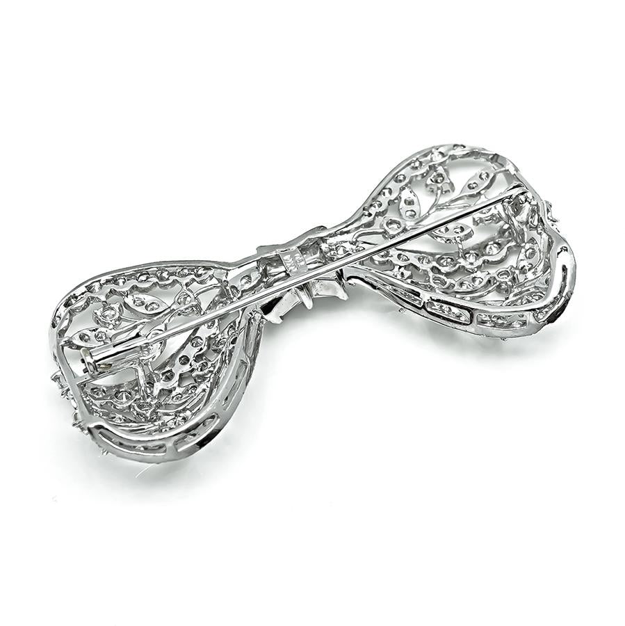 Estate 3.00ct Diamond Bow Pin