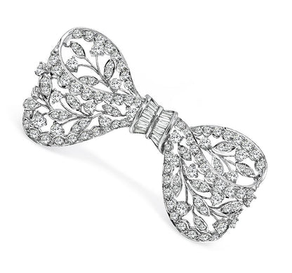 Estate 3.00ct Diamond Bow Pin