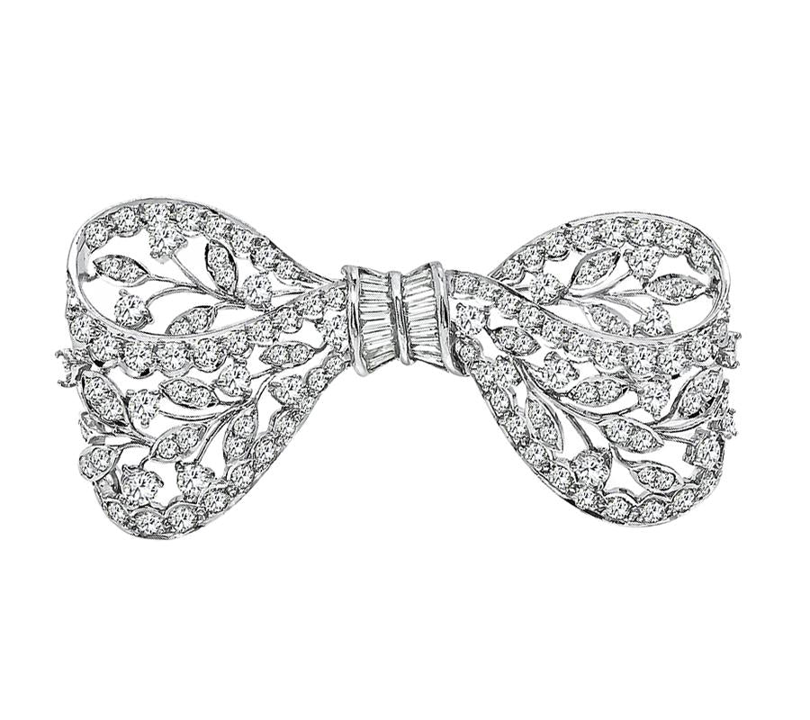 Estate 3.00ct Diamond Bow Pin