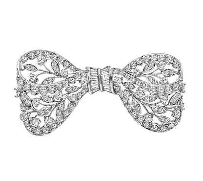 Estate 3.00ct Diamond Bow Pin