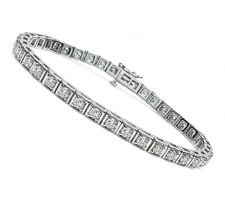 Estate 3.90ct Diamond Line Bracelet