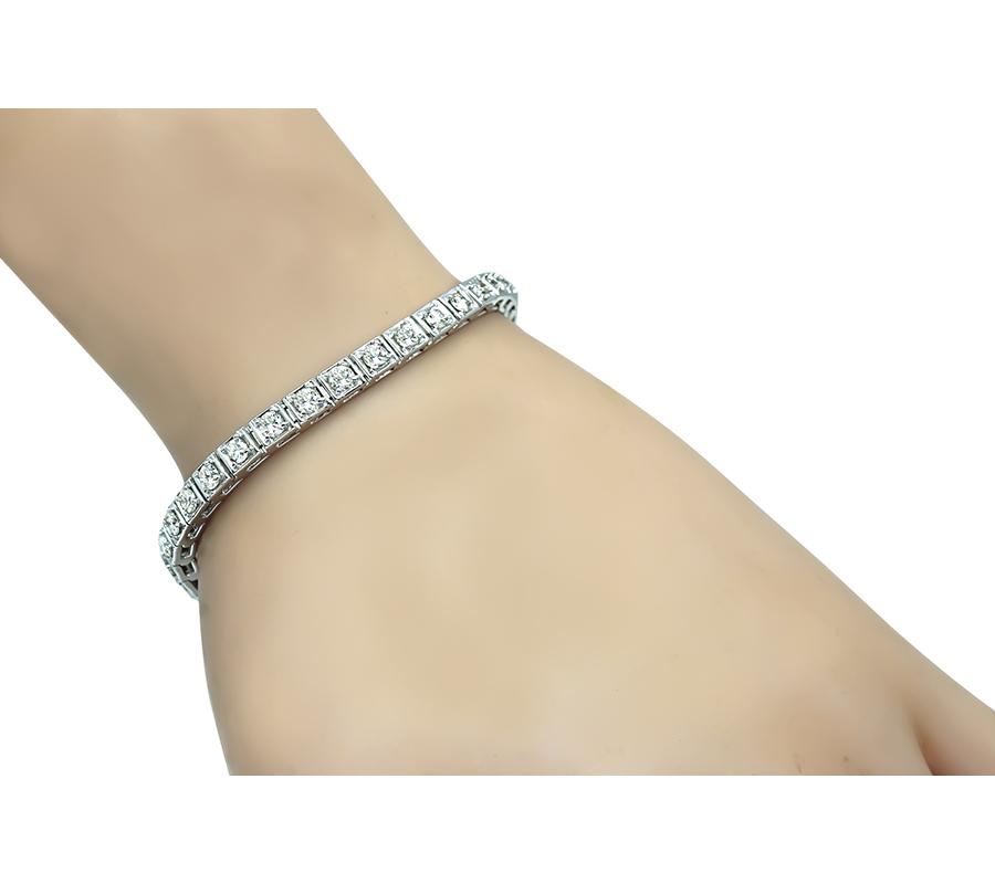 Estate 3.90ct Diamond Line Bracelet
