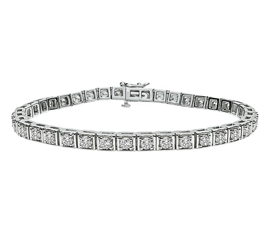 Estate 3.90ct Diamond Line Bracelet