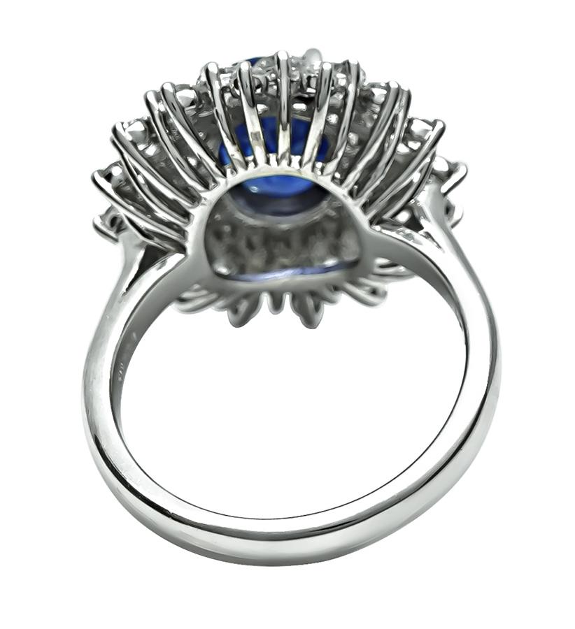 Estate 3.06ct Sapphire 2.01ct Diamond Ring