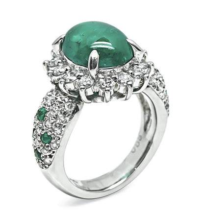 Estate 3.68ct Colombian Emerald 0.83ct Diamond Ring