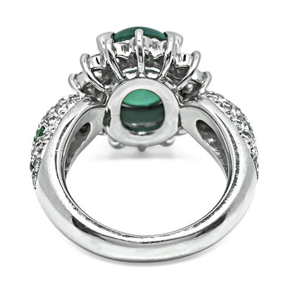 Estate 3.68ct Colombian Emerald 0.83ct Diamond Ring