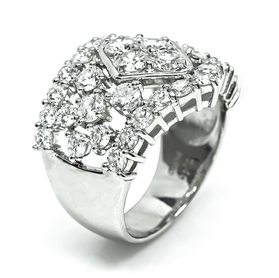 Estate 3.40ct Diamond Platinum Ring