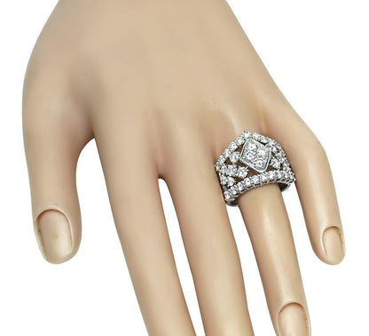 Estate 3.40ct Diamond Platinum Ring