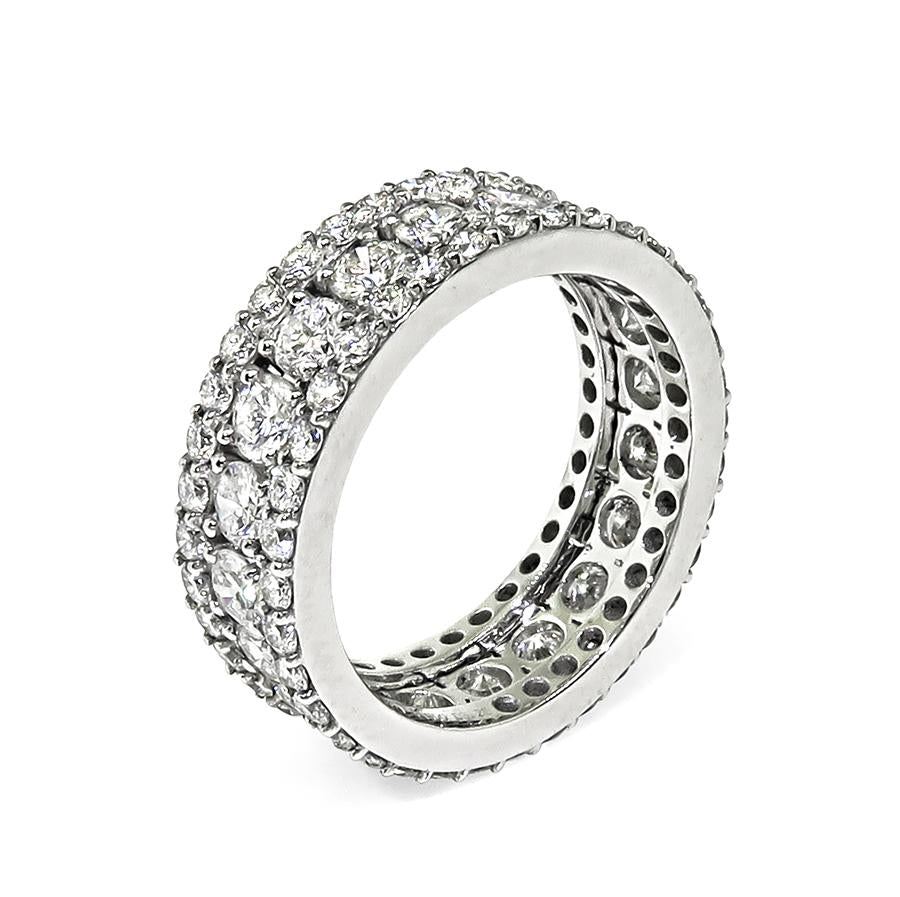 Estate 3.25ct Diamond Platinum Eternity Wedding Band