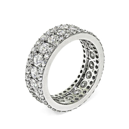 Estate 3.25ct Diamond Platinum Eternity Wedding Band