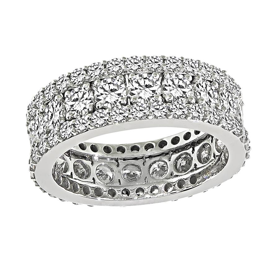Estate 3.25ct Diamond Platinum Eternity Wedding Band