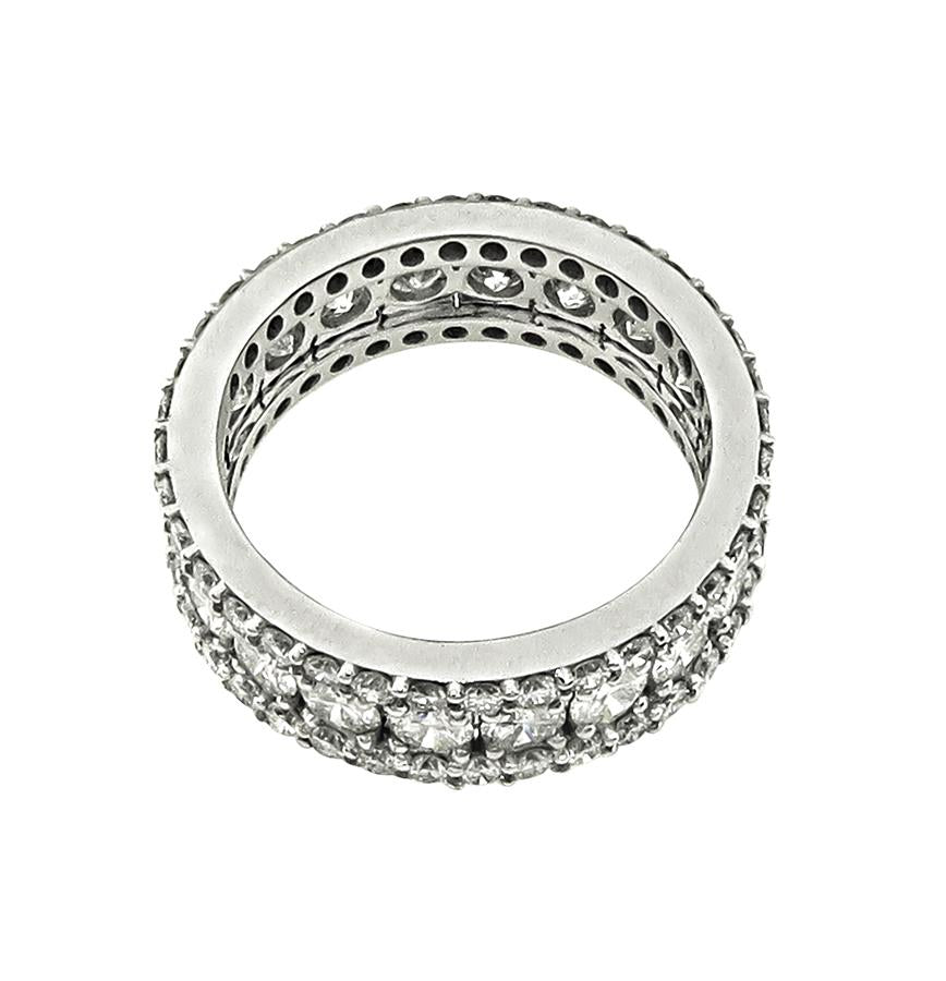 Estate 3.25ct Diamond Platinum Eternity Wedding Band