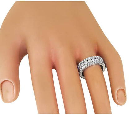 Estate 3.25ct Diamond Platinum Eternity Wedding Band