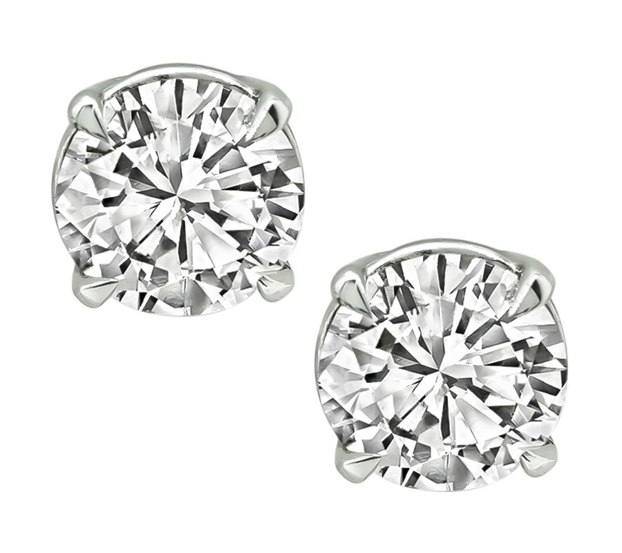 3.03cttw Diamond Stud Earrings