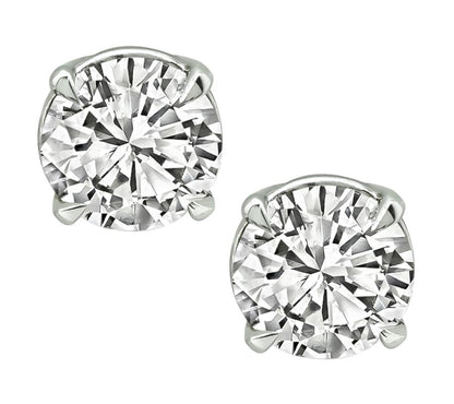 3.03cttw Diamond Stud Earrings
