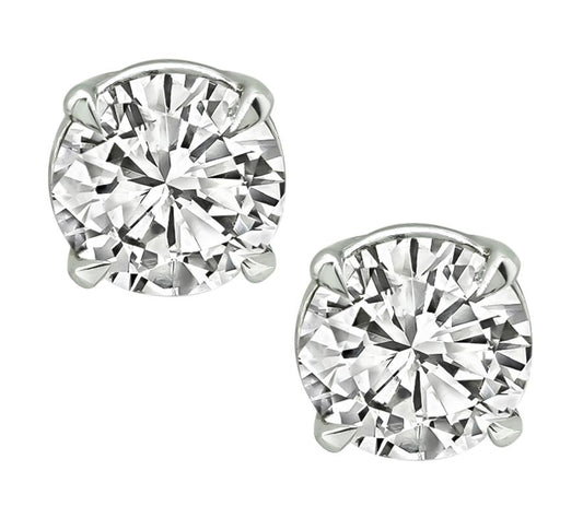 3.03cttw Diamond Stud Earrings